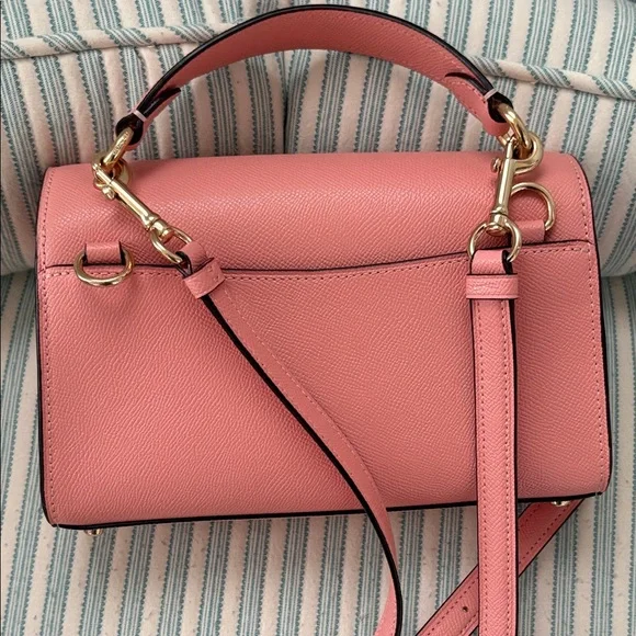 Coach Tilly Satchel Pink Crossbody Bag with Cherry Detail - Picture 4 of 7